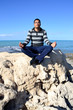 Arab man meditation