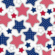 American stars and stripes seamless pattern