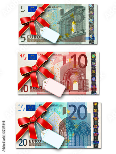 Illustration: 20 + 10 + 5 Euro Karte 20 + 10 + 5 Euro Karte