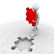 Illustration: 3D man find the solution 3D man find the solution
