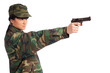 army girl holding gun army girl holding gun