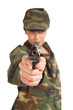 army girl holding gun army girl holding gun