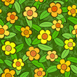 Vector abstract flowers seamless repeat pattern background Vector abstract flowers seamless repeat pattern background