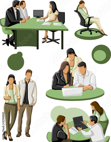 Vector: Group of business and office people. Group of business and office people.