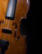 Violin on black closeup Violin on black closeup