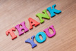 Thank you message on the background