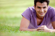 Man lying outdoors
