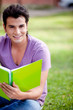 Man studying outdoors