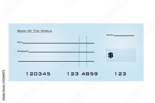Photo: Bank Check Bank Check