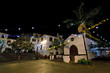night scenery with old square in funchal on madeira, portugal