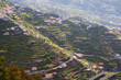 typical landscape with hills on madeira island, portugal