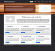 Vektor: website tempate - wood texture, white paper website tempate - wood texture, white paper