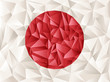 japan flag shaped from orgami paper