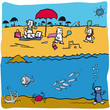 Vector: under the sea vector beach under the sea vector beach