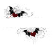 two banner with vampire heart