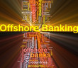 Offshore banking background concept glowing