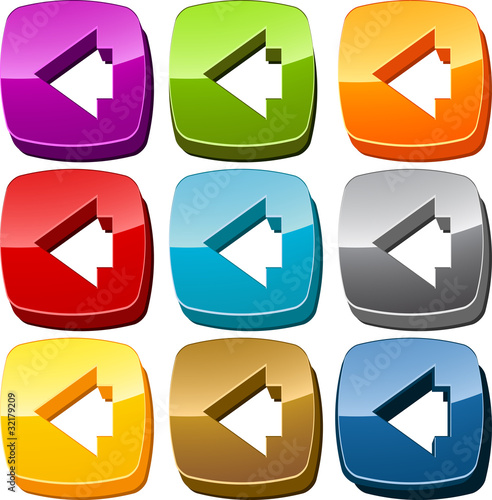 Illustration: Left icon button set Left icon button set