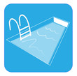 Pictogramme piscine bleu
