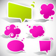 Colorful paper bubble for speech