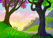 TROPICAL RAIN FOREST TREES AND LONELY ROAD TROPICAL RAIN FOREST TREES AND LONELY ROAD