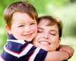 Photo: Spring portrait of mother and son on Mothers Day. Spring portrait of mother and son on Mothers Day.