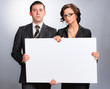 A young couple is blank