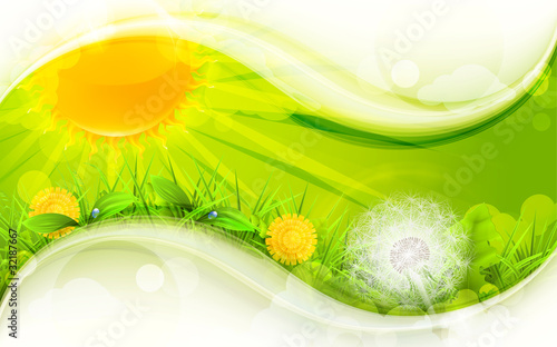 Vektor: Summer Landscape Summer Landscape