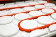 radiant floor heating tube red pipe curved circle pattern