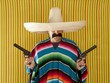 Bandit Mexican revolver mustache gunman sombrero