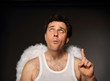Mr. Angel with white wings Mr. Angel with white wings