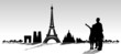 Paris Skyline mit Pärchen