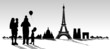 Paris Skyline mit Familie