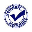 verkauft stempel