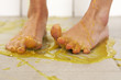 Feet fingers in jelly