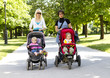 Young mothers in the park