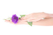 Hand and flower