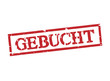 Gebucht Stempel