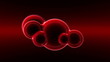 3D rendered rotation loop animation of a molecula