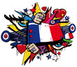 Graffiti France révolution française pop art illustration