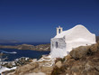 Greek Church on Hill Top, Ios Island, Greece Greek Church on Hill Top, Ios Island, Greece