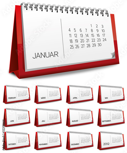 Vector: Kalender rot Monat zahlen Ziffern set Kalender rot Monat zahlen Ziffern set
