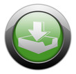 Green Metallic Orb Button "Download"
