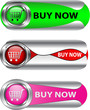 Metallic Buy Now button set Metallic Buy Now button set