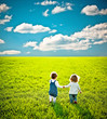 Children going on summer field