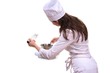 Beautiful cooking woman