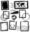 Blank grunge Postage Stamps