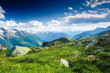 mountain panorama from fiescheralp and bettmeralp, wallis, switz