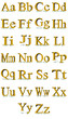 Times New Roman gold alphabet Times New Roman gold alphabet