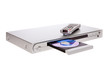 DVD player ejecting disc with remote control isolated