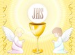 Prima Comunione Angeli Sfondo-First Communion Angels Background